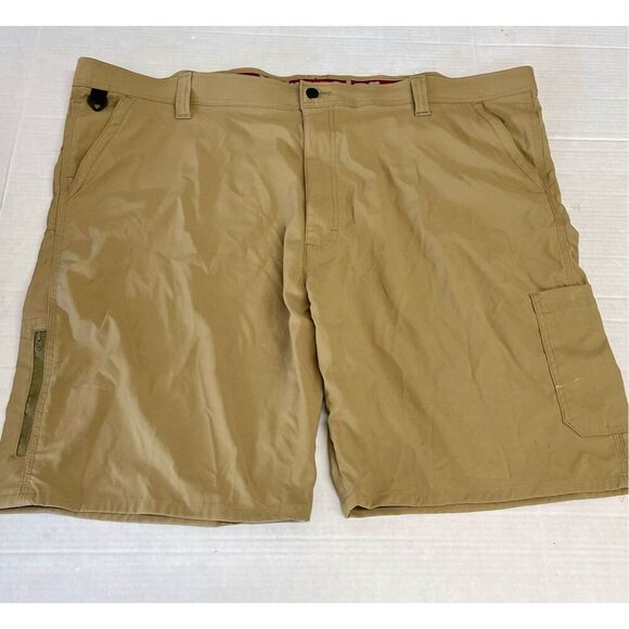 Wrangler Shorts‎ Mens 48 Tan Chino Khaki Timber Creek  Hiker A19 - Picture 1 of 7